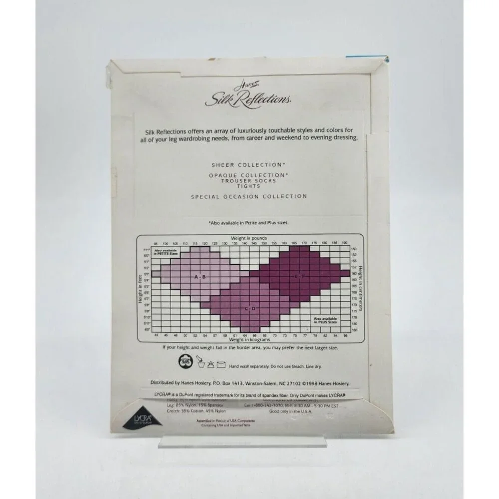 Hanes Silk Reflections Silky Sheer Control Top Sandalfoot Pantyhose 717 Black AB